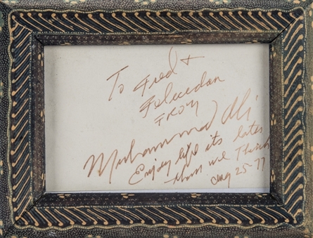 1977 Muhammad Ali Signed & Inscribed Card (Beckett)